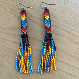 Handcrafted Beaded Dangle Earrings